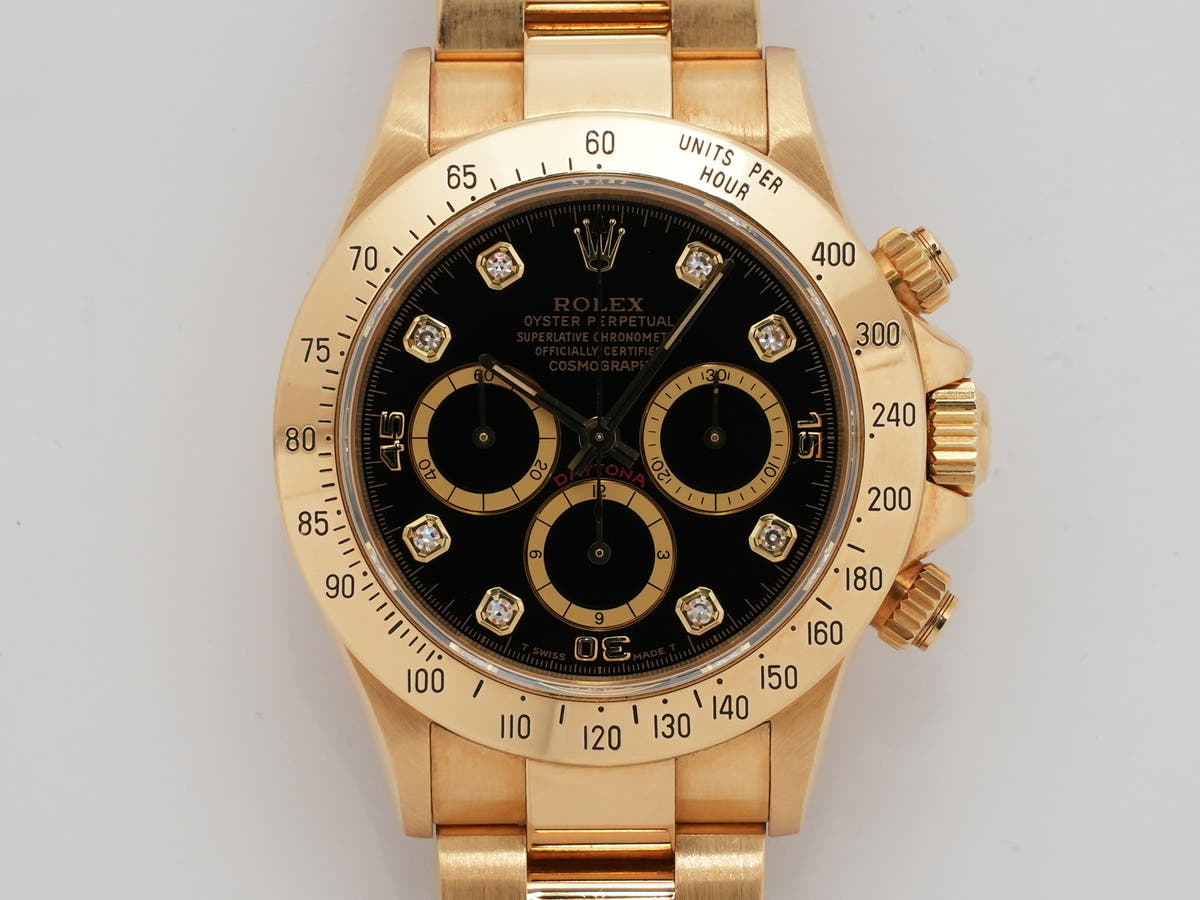 ロレックス デイトナ エルプリメロ Ref.16528 ブラック 8Pダイヤ文字盤 中古 jj85gqbn