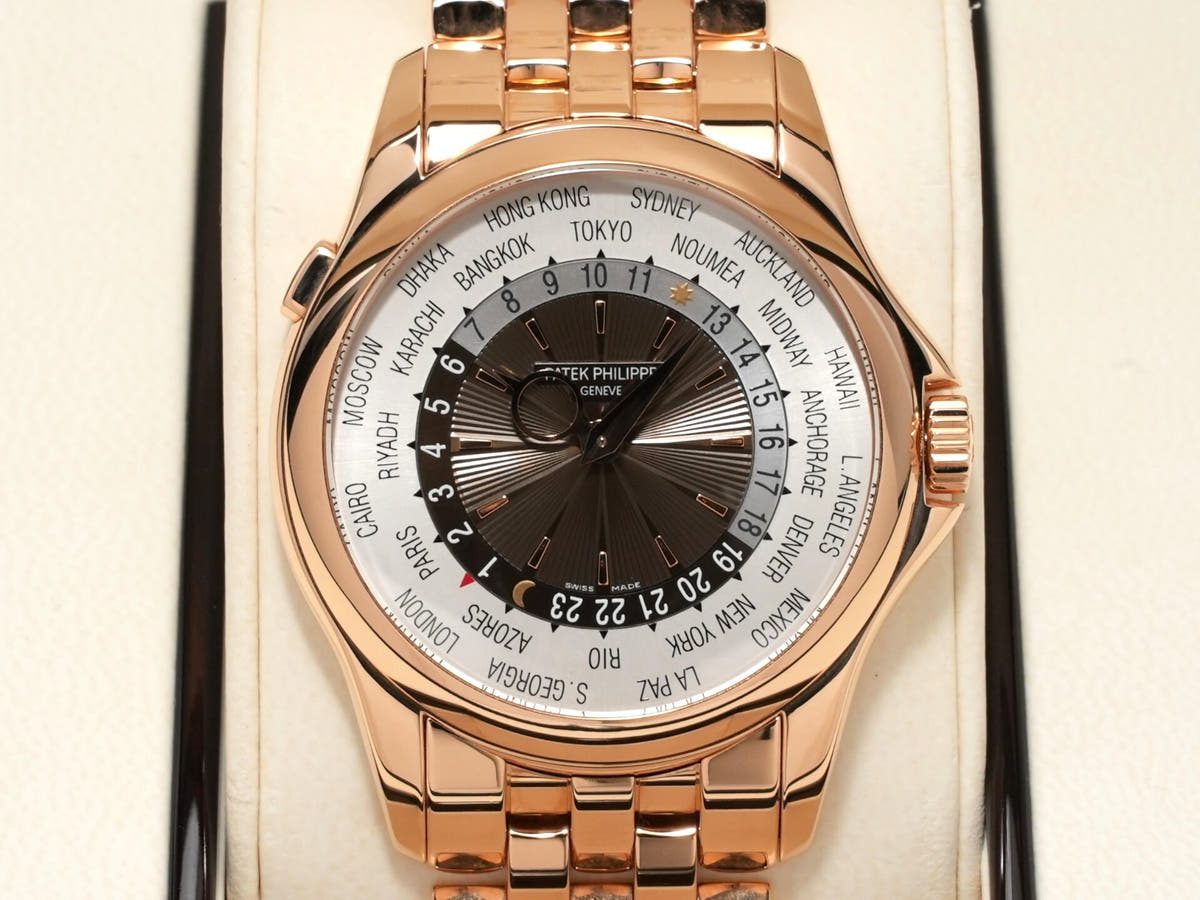 Patek Philippe Complications World Time Ref.5130/1R-001 Silver/Brown Dial Used u7zxrtfu