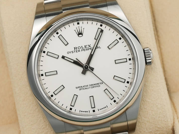 ロレックス オイスターパーペチュアル39 Ref.114300 ステンレススチール ホワイト文字盤