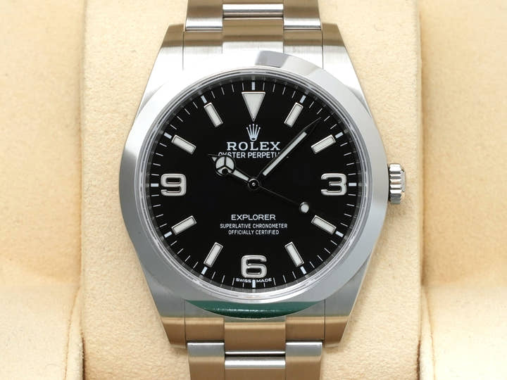 ロレックス エクスプローラーI Ref.214270 ステンレススチール ブラック文字盤