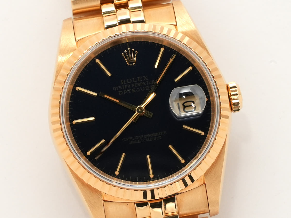 ロレックス デイトジャスト36 Ref.16238 ネイビー文字盤 中古 mxj73mbz