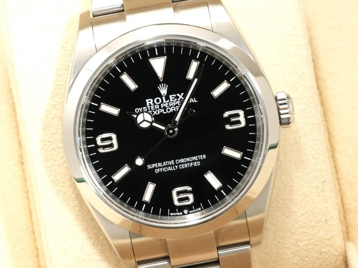 ロレックス エクスプローラー36 Ref.124270 ステンレススチール ブラック文字盤