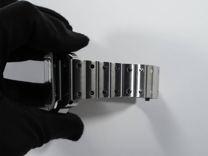 カルティエ サントス ドゥ カルティエ クロノグラフ Ref.WSSA0078 グレー文字盤 美品 uhoemjt3