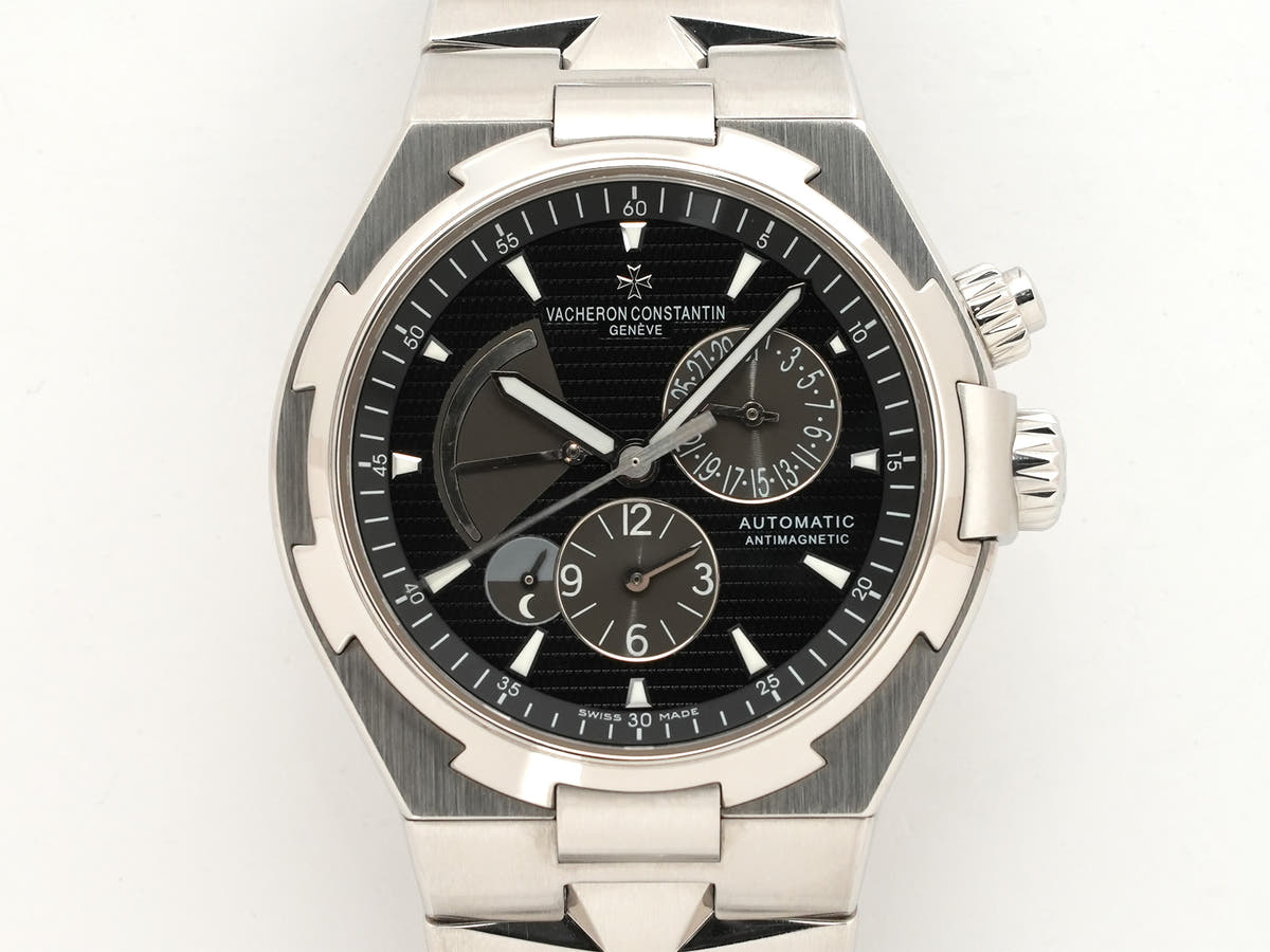 Vacheron Constantin Overseas Dual Time Ref. 47450/B01A-9227 SS Black Dial Pre-owned  (ae85svhb appears to be an internal reference number and not part of the product description)
