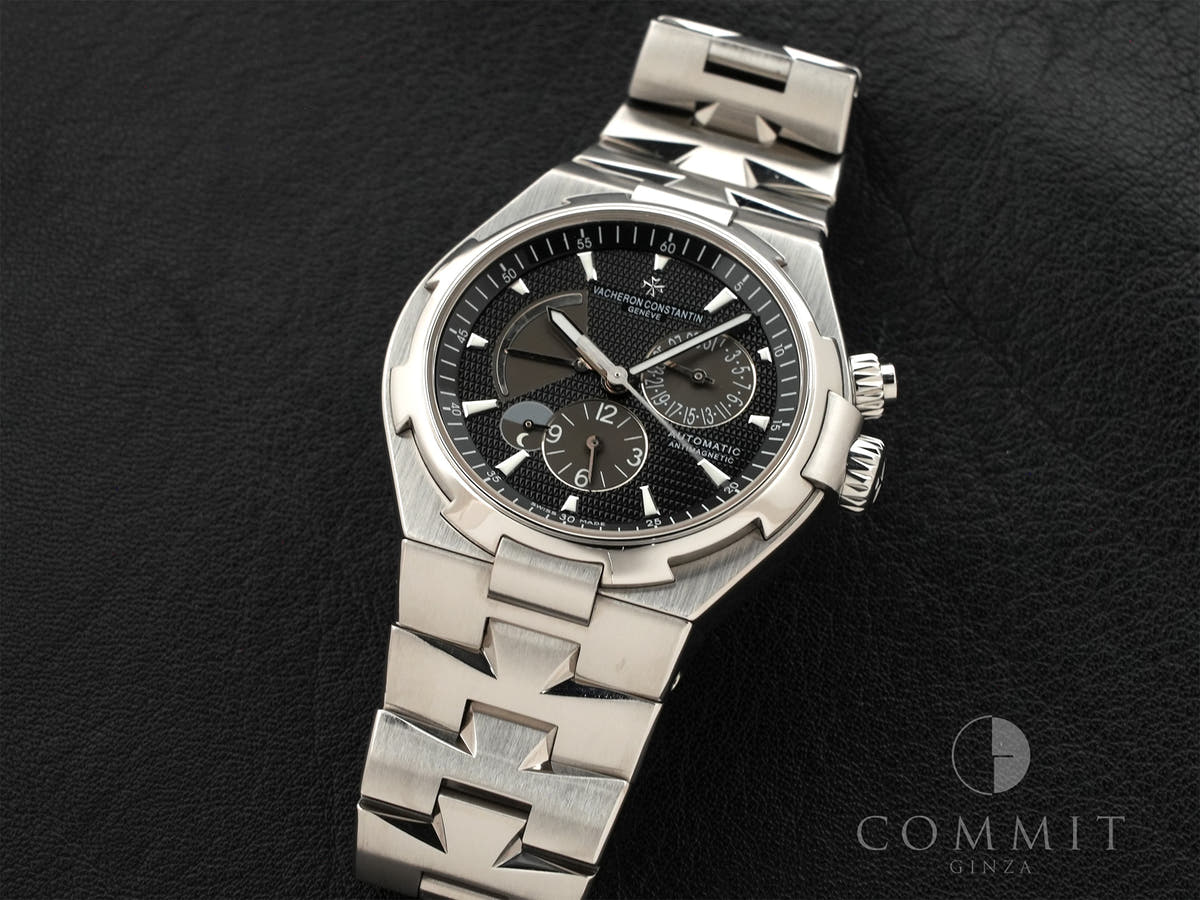 Vacheron Constantin Overseas Dual Time Ref. 47450/B01A-9227 SS Black Dial Pre-owned  (ae85svhb appears to be an internal reference number and not part of the product description)