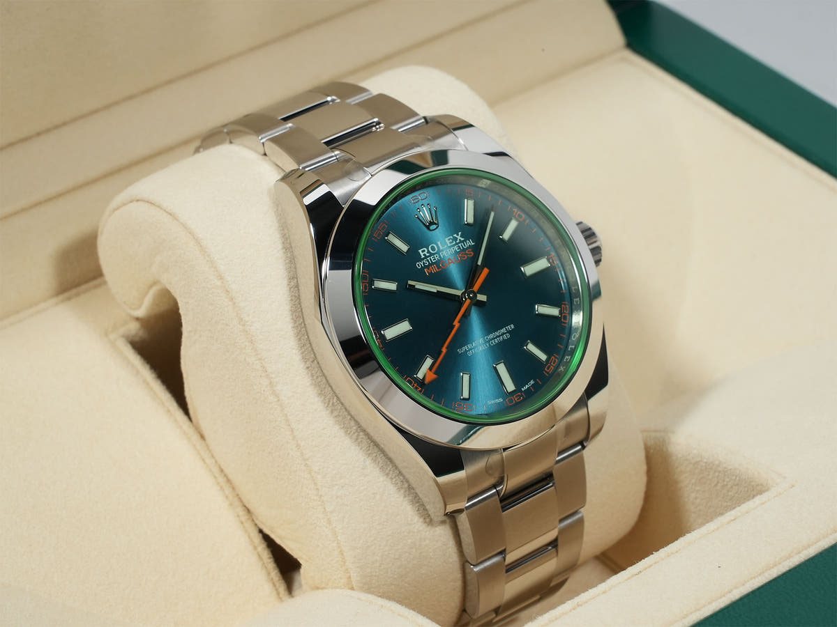 ロレックス ミルガウス Ref.116400GV Zブルー文字盤 美品 b59tc9fk