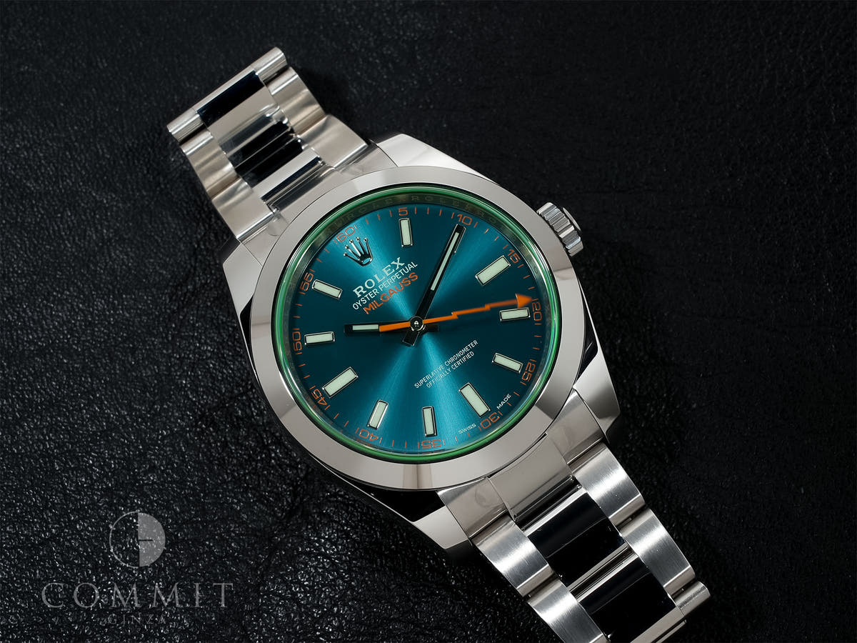 ロレックス ミルガウス Ref.116400GV Zブルー文字盤 美品 b59tc9fk