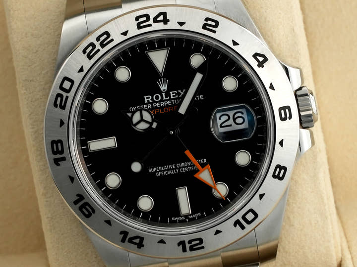 ロレックス エクスプローラーII Ref.216570 ステンレススチール ブラック文字盤