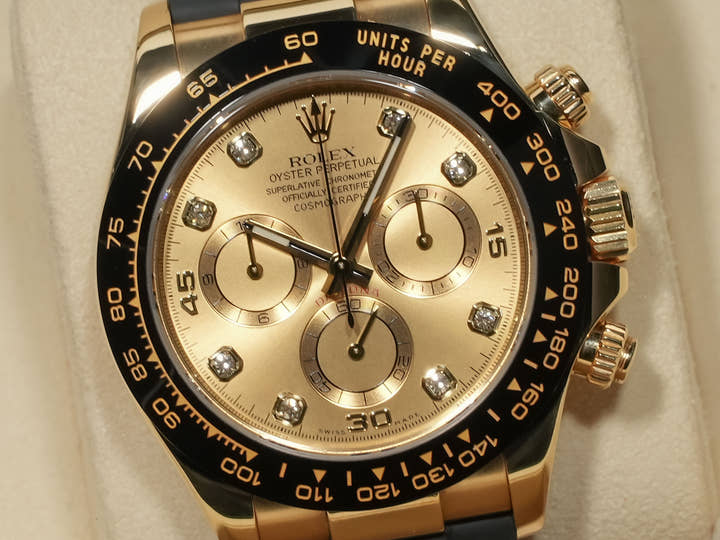 Rolex Daytona Ref.116518LNG Champagne x 8P Diamond Dial Used 5f6ct8u8