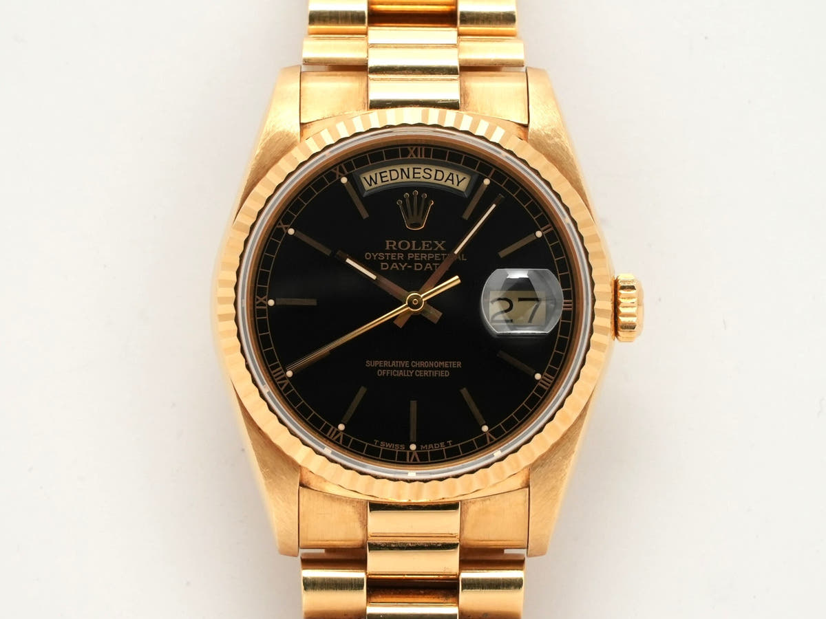 ロレックス デイデイト36 Ref.18238 ブラック文字盤 中古 3rwbk3go