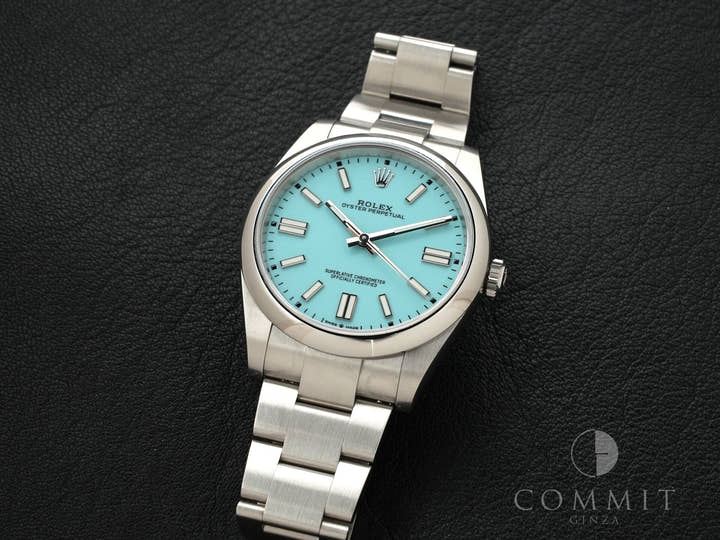 ロレックス オイスターパーペチュアル41 Ref.124300 ステンレススチール ターコイズ文字盤