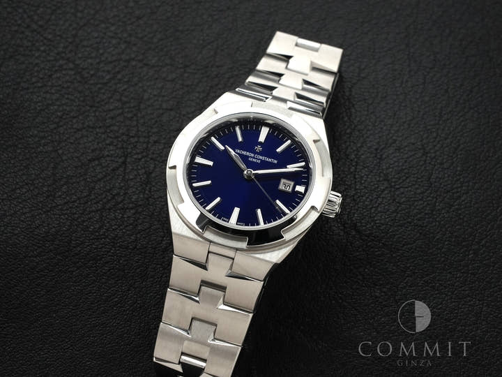 ヴァシュロンコンスタンタン オーヴァーシーズ オートマティック Ref.4600V/200A-B980 ブルー文字盤 極美品 7e4ptwk4