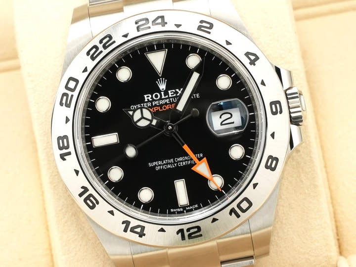 ロレックス エクスプローラーII Ref.216570 ステンレススチール ブラック文字盤