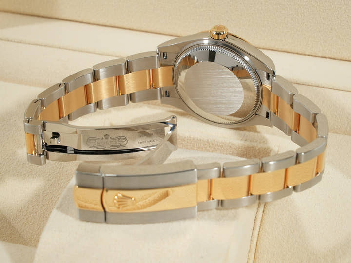 ロレックス デイトジャスト31 Ref.278243 ステンレススチール/イエローゴールド オリーブグリーン フローラルモチーフ文字盤