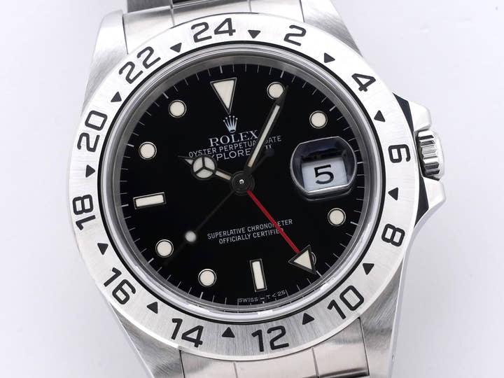 ロレックス エクスプローラーII Ref.16570 ステンレススチール ブラック文字盤