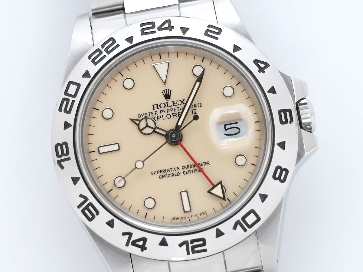 ロレックス エクスプローラーII Ref.16550 アイボリー文字盤 中古 8fko9875