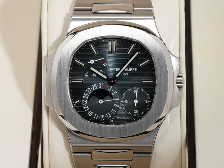 パテックフィリップ ノーチラス プチコンプリケーション TIFFANY＆CO. Ref.5712/1A-001 ステンレススチール ブルー文字盤