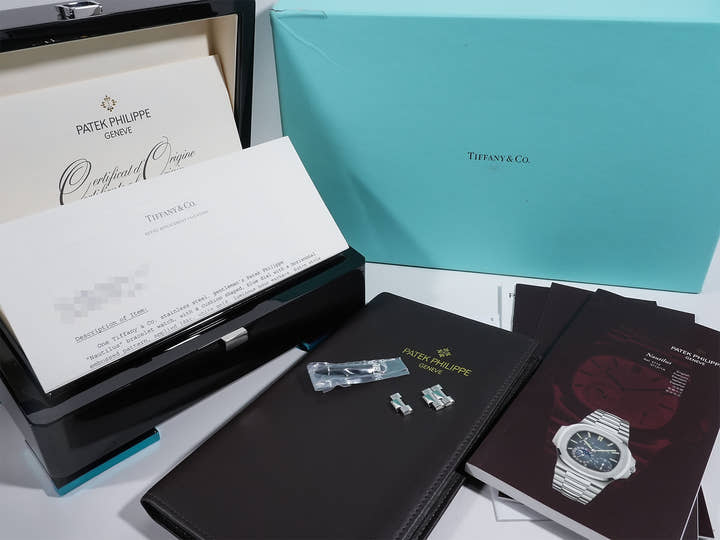 パテックフィリップ ノーチラス プチコンプリケーション TIFFANY＆CO. Ref.5712/1A-001 ステンレススチール ブルー文字盤
