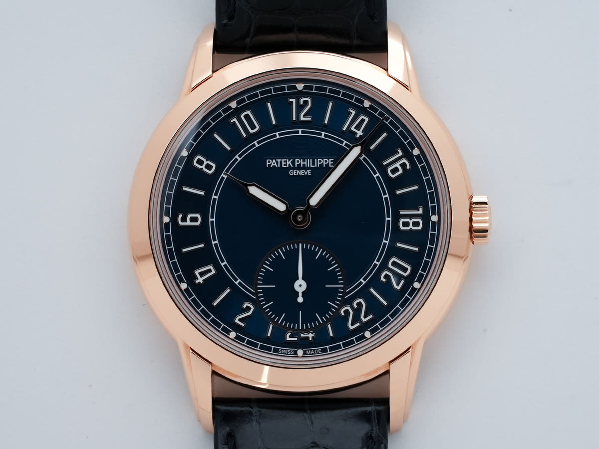 パテックフィリップ カラトラバ トラベルタイム Ref.5224R-001 ブルー文字盤 中古 kgj8rnmt