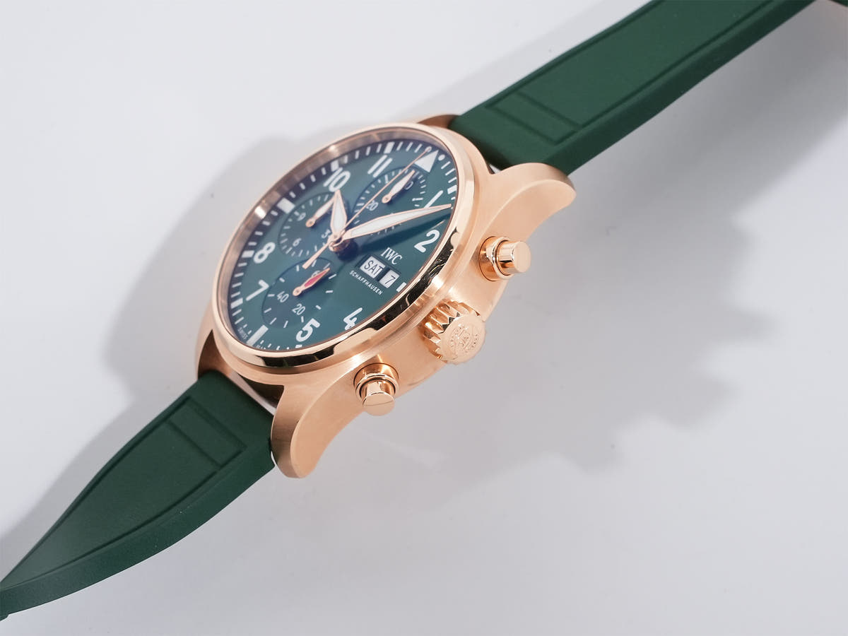 IWC パイロットウォッチ クロノグラフ 41 Ref.IW388110 18KREG グリーン文字盤 中古 99g3hget