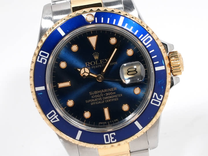 ロレックス サブマリーナー デイト Ref.16803 ステンレススチール/イエローゴールド ブルー文字盤