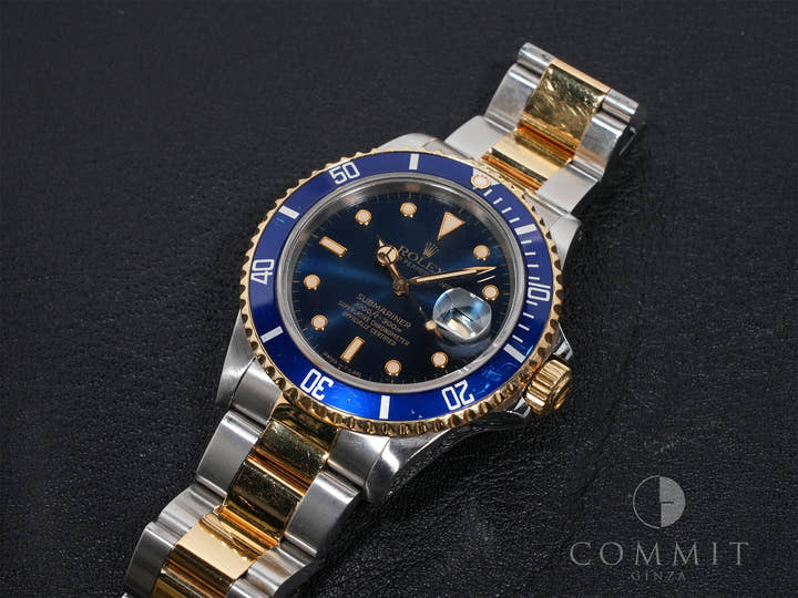 ロレックス サブマリーナー デイト Ref.16803 ステンレススチール/イエローゴールド ブルー文字盤