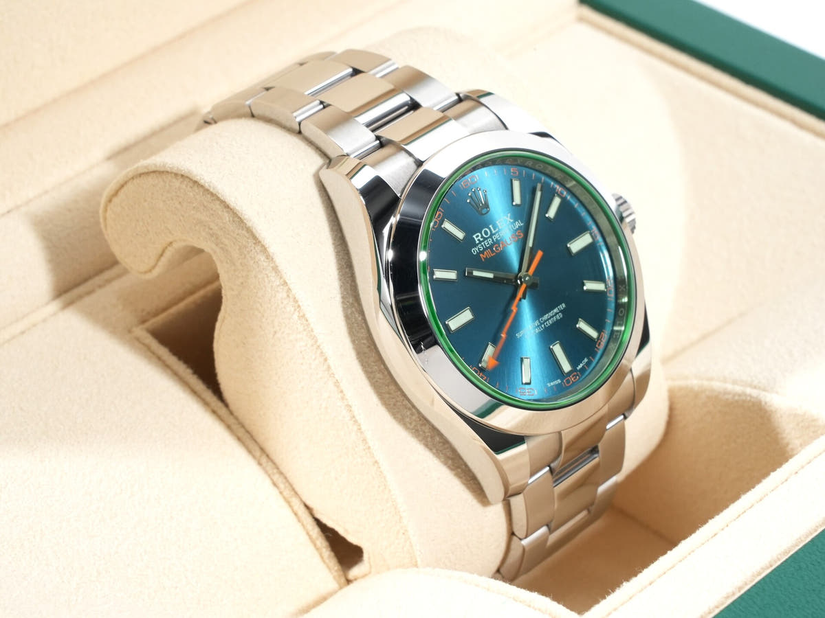 ロレックス ミルガウス Ref.116400GV Zブルー文字盤 中古 d3a86xhm