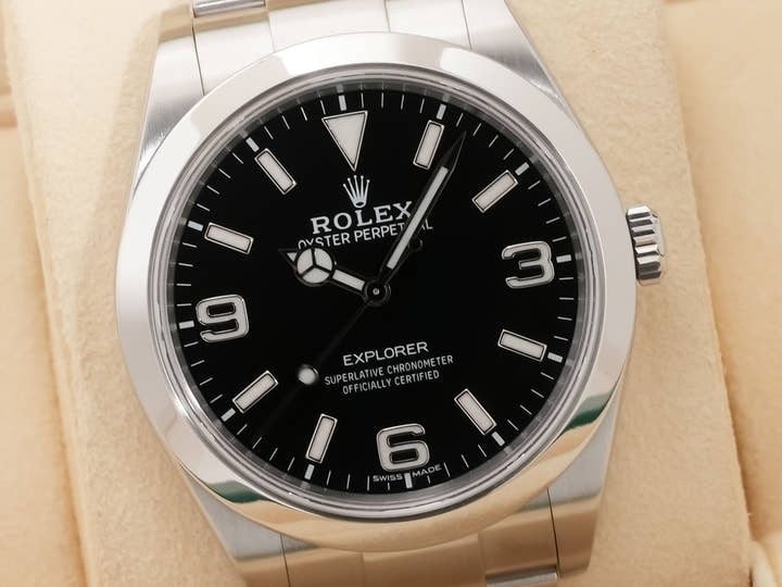 ロレックス エクスプローラーI Ref.214270 ステンレススチール ブラック文字盤