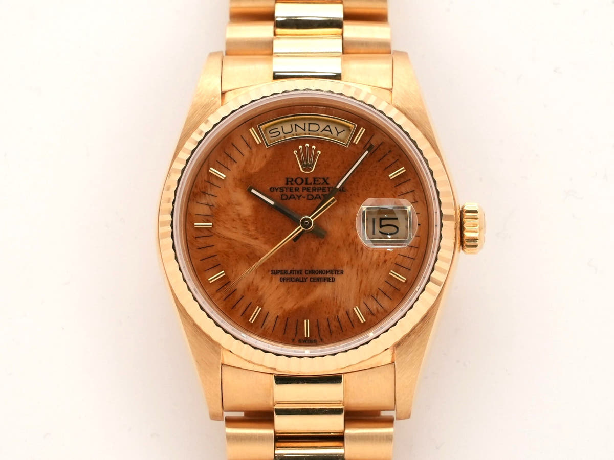 ロレックス デイデイト36 Ref.18038 バーチ文字盤 中古 ym7dedz2