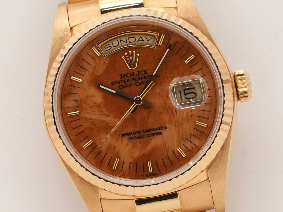 ロレックス デイデイト36 Ref.18038 バーチ文字盤 中古 ym7dedz2