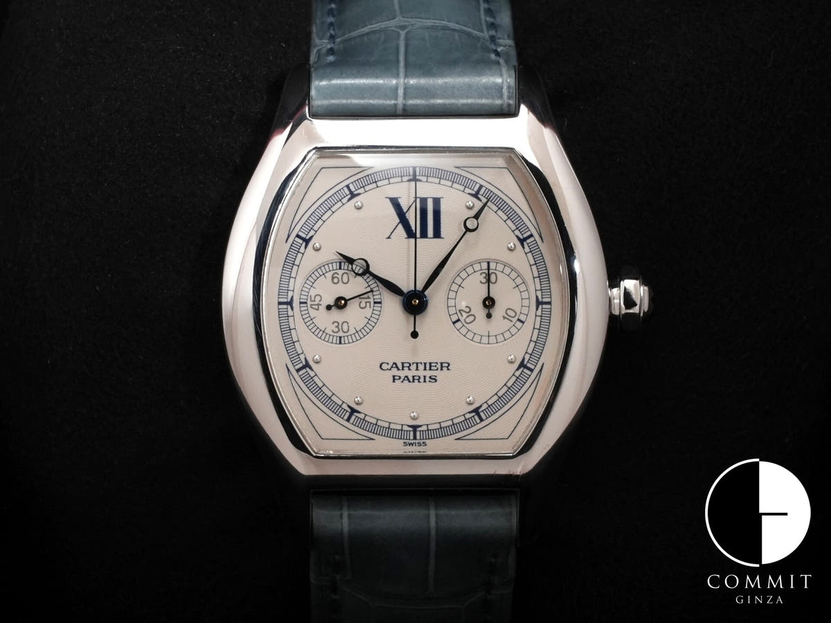 カルティエ トーチュ ワンプッシュクロノグラフ Ref.2396 ホワイト文字盤 中古 u6mhcgj8