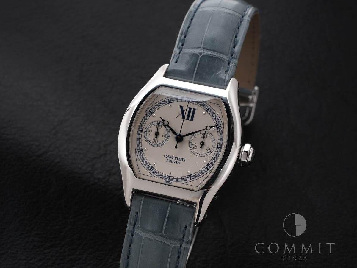 カルティエ トーチュ ワンプッシュクロノグラフ Ref.2396 ホワイト文字盤 中古 u6mhcgj8