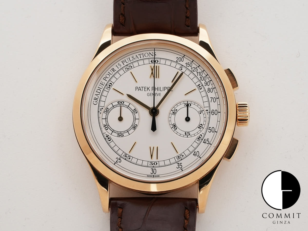 パテックフィリップ クロノグラフ Ref.5170J-001 18KYG シルバー文字盤 美中古 opch9y9u