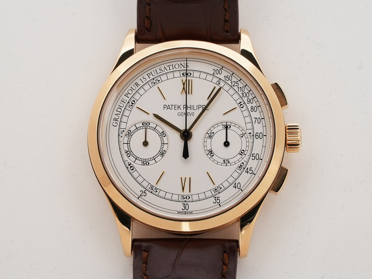 パテックフィリップ クロノグラフ Ref.5170J-001 18KYG シルバー文字盤 美中古 opch9y9u