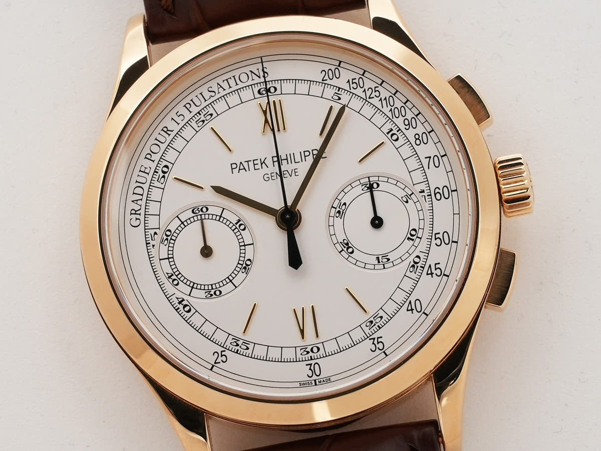 パテックフィリップ クロノグラフ Ref.5170J-001 18KYG シルバー文字盤 美中古 opch9y9u