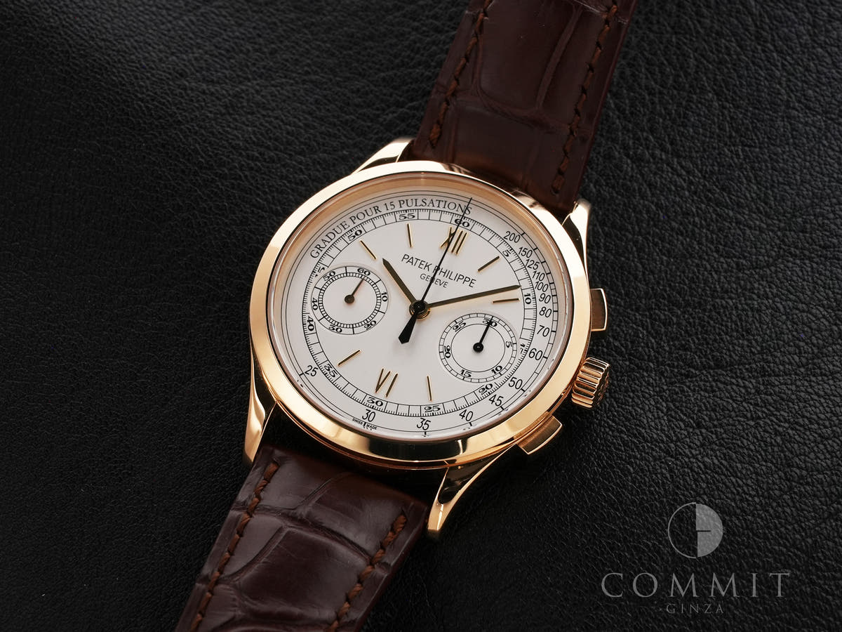パテックフィリップ クロノグラフ Ref.5170J-001 18KYG シルバー文字盤 美中古 opch9y9u
