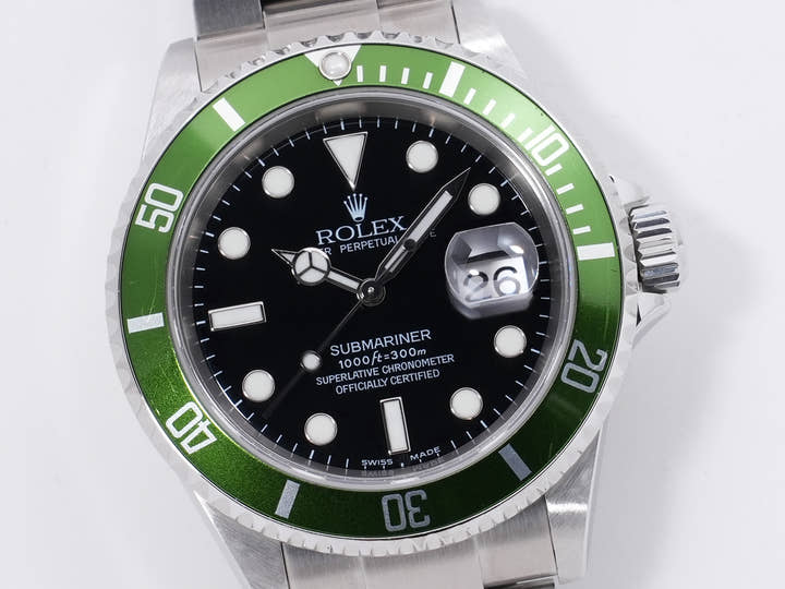ロレックス サブマリーナー デイト Ref.16610LV ステンレススチール ブラック文字盤