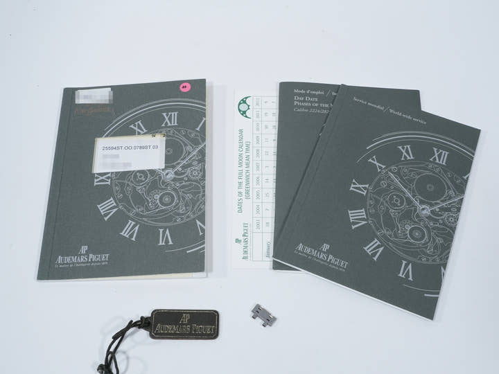 オーデマピゲ ロイヤルオーク デイデイト ムーンフェイズ Ref.25594ST.OO.0789ST.03 ステンレススチール ブルー文字盤