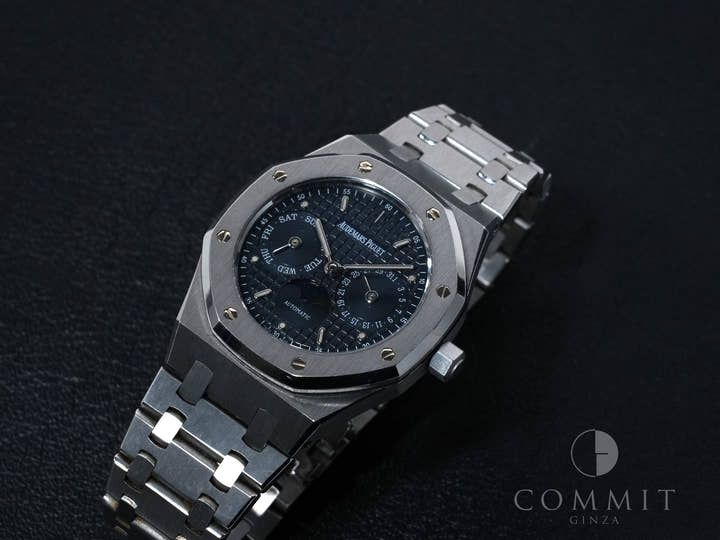 オーデマピゲ ロイヤルオーク デイデイト ムーンフェイズ Ref.25594ST.OO.0789ST.03 ステンレススチール ブルー文字盤