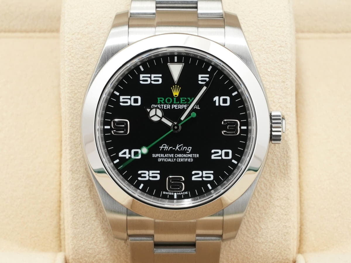 ロレックス エアキング Ref.116900 ブラック文字盤 美品 9nwwm8fq