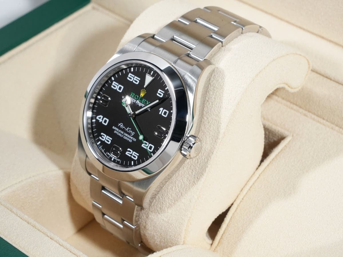 ロレックス エアキング Ref.116900 ブラック文字盤 美品 9nwwm8fq