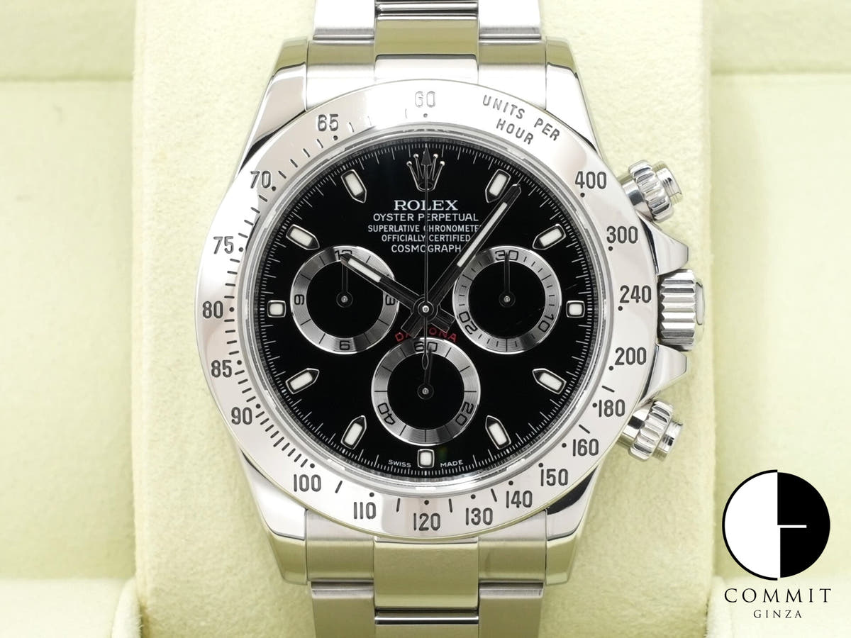 ロレックス デイトナ Ref.116520 ステンレススチール ブラック文字盤 中古 453qcjq4