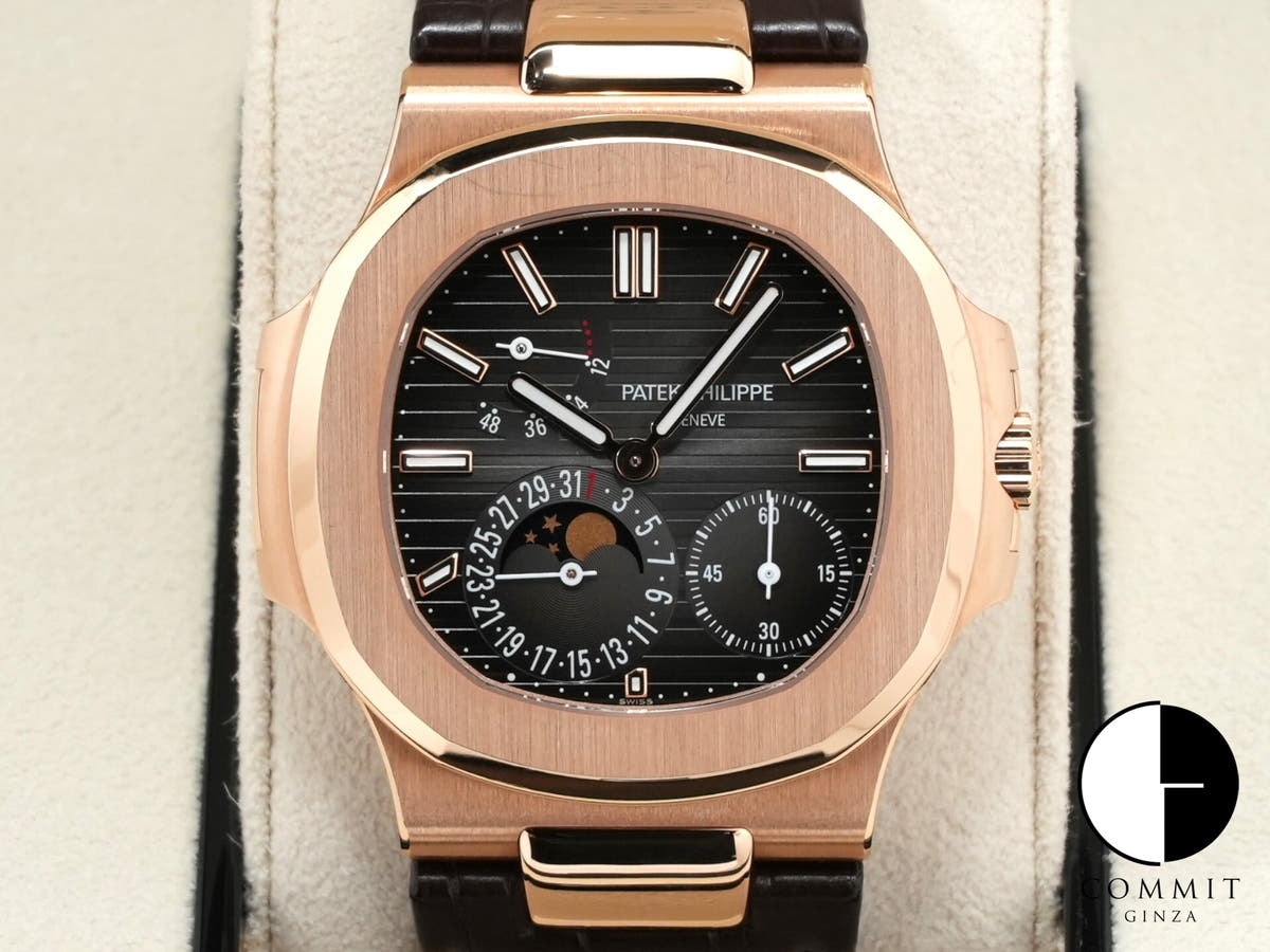 パテックフィリップ ノーチラス Ref.5712R-001 ブラック ブラウン文字盤 中古 pct52u9e