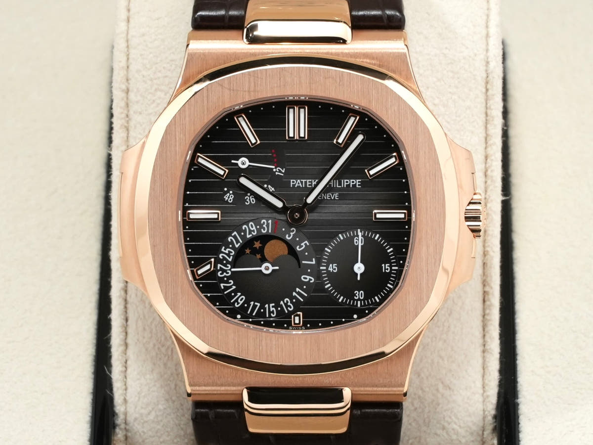 パテックフィリップ ノーチラス Ref.5712R-001 ブラック ブラウン文字盤 中古 pct52u9e