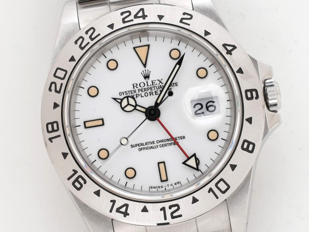 ロレックス エクスプローラーII Ref.16570 ホワイト文字盤 中古 y74jieac