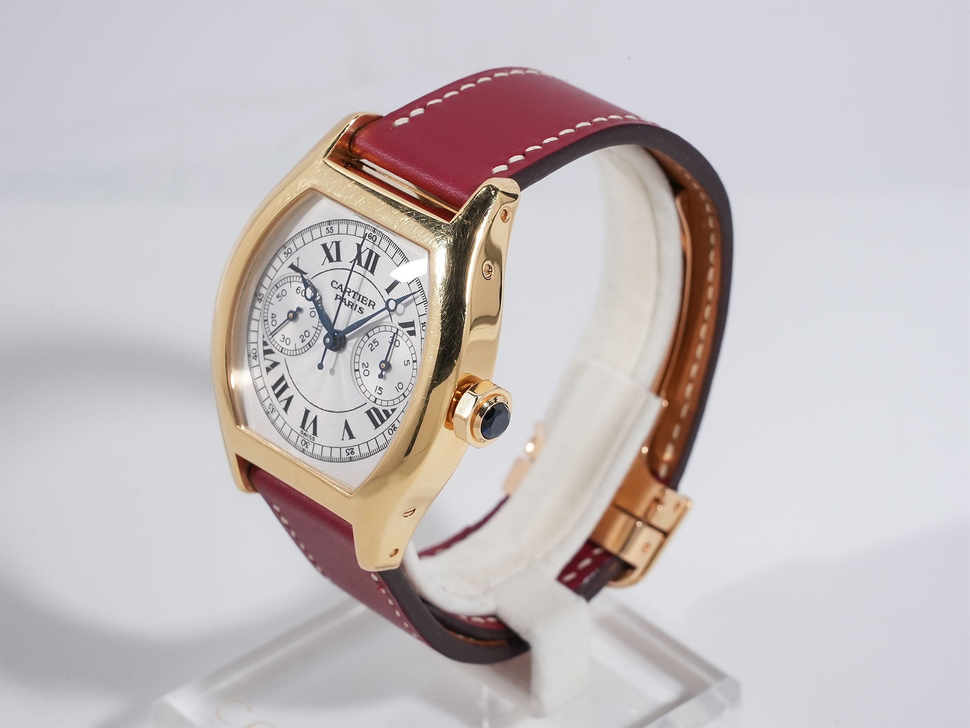 カルティエ トーチュ ワンプッシュクロノグラフ Ref.2356 ホワイト文字盤 中古 q66kfm45