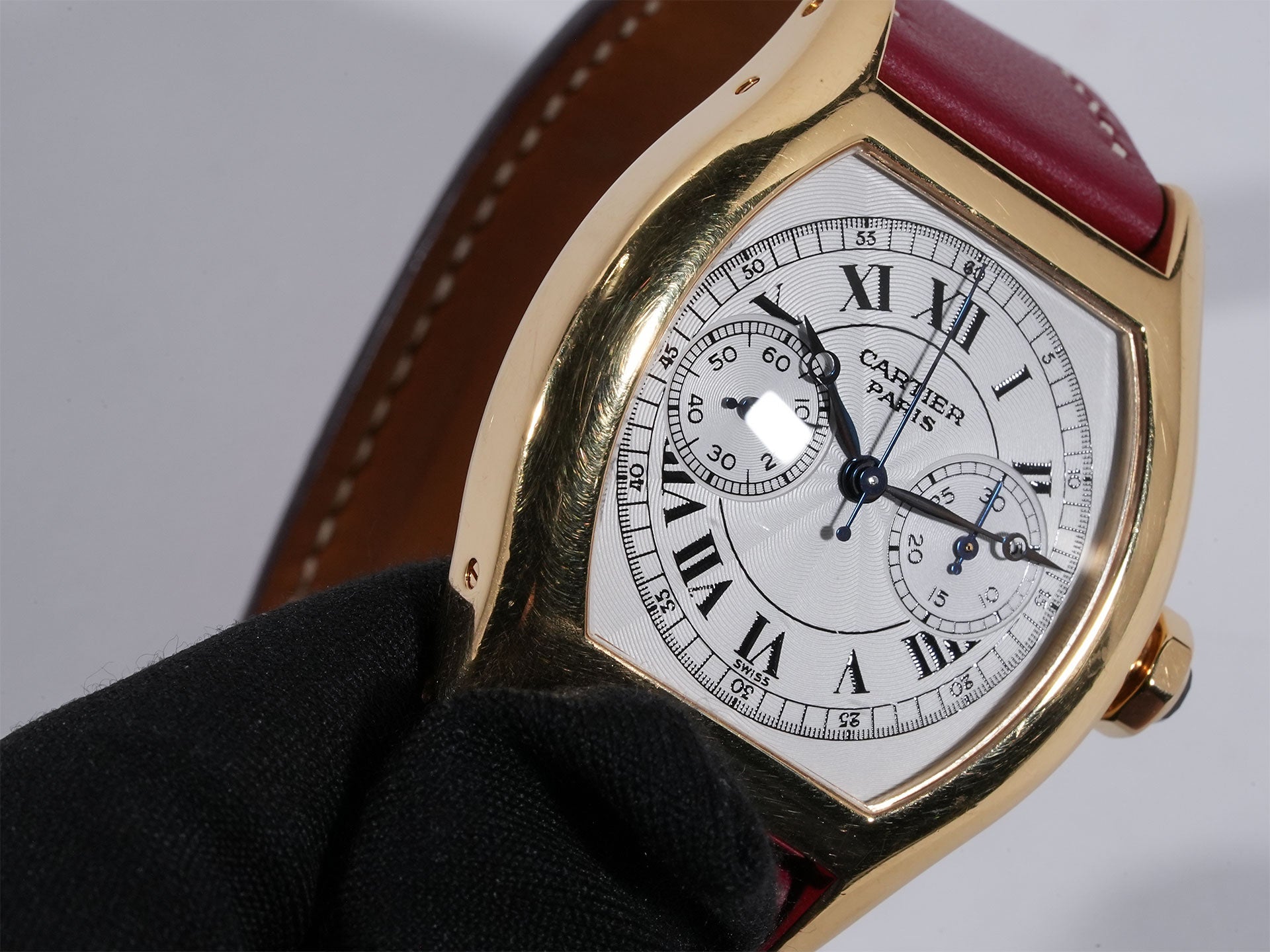 カルティエ トーチュ ワンプッシュクロノグラフ Ref.2356 ホワイト文字盤 中古 q66kfm45