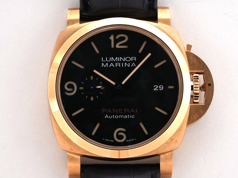 パネライ ルミノール マリーナ Ref.PAM01115 18KYG ブラック文字盤 中古 gfe5ovc8