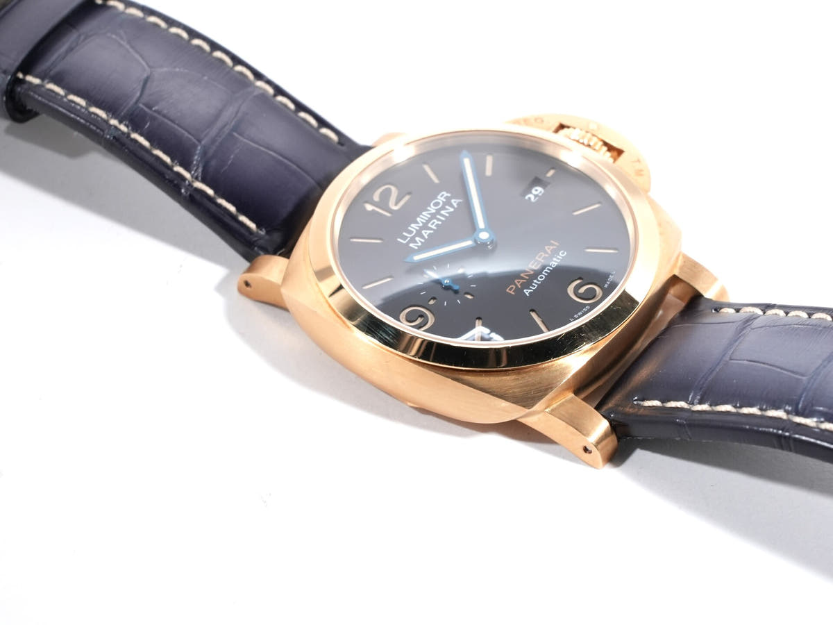 Panerai Luminor Marina Ref.PAM01115 18KYG Black Dial Used gfe5ovc8