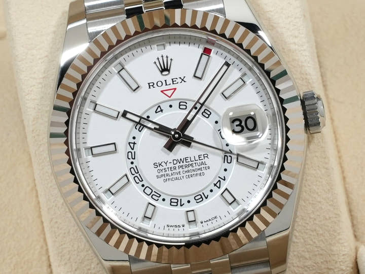 ロレックス スカイドゥエラー Ref.336934 ステンレススチール/ホワイトゴールド ホワイト文字盤 ジュビリーブレスレット